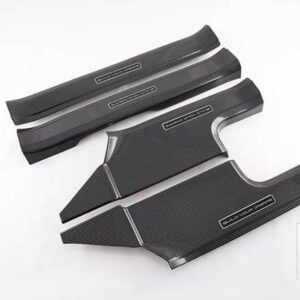 唐 II EV タン EV 2022 2023 カーボンスタイル内側外側ドアドアシルパネルスカッフプレートキックステップトリムカバープロテクター - Inside