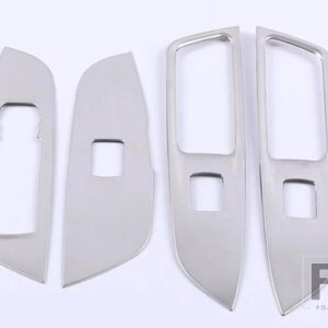 シボレー ブレイザー 2019-2021 2020 カーボンスタイルインナードアハンドルカバーキャッチボウルトリム挿入ベゼルフレームガーニッシュ - Silver