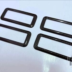 トヨタ プラド LC250 2024 2025 カーアクセサリー ABS リアルーフエアコンコンフィショナー AC ベントフレームカバートリム - Carbon Fiber Style