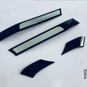 トヨタ プラド LC250 2024 2025 カーアクセサリー ABS クロームボディ A ピラー + C ピラー装飾ツートンカラーのスパンコール - Black