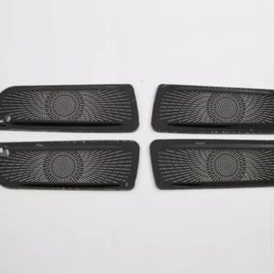 歌プラス EV DMI 2022 2023 カーアクセサリーステンレススピーカーカバーインテリアドアツイーターカバーホーンフードトリム - Black
