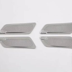 歌プラス EV DMI 2022 2023 カーアクセサリーステンレススピーカーカバーインテリアドアツイーターカバーホーンフードトリム - Silver