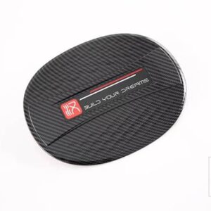 ハン EV DM 2022 2023 カーアクセサリーカーボンスタイル装飾グリッター充電ポートカバー - carbon fiber style