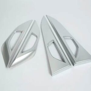 スバル XV GT 2018 2019 2020 カーアクセサリー ABS クロームインナードアハンドルカバーキャッチボウルトリム挿入ベゼルフレームガーニッシュ - Silver