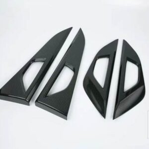 スバル XV GT 2018 2019 2020 カーアクセサリー ABS クロームインナードアハンドルカバーキャッチボウルトリム挿入ベゼルフレームガーニッシュ - Carbon Fiber Style