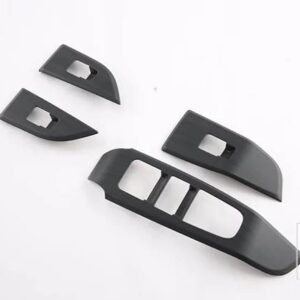日産 キャシュカイ J12 2022 2023 2024 カーアクセサリーカーボンスタイルドア窓アームレストカバースイッチパネルトリムモールディング - Black Wood Grain
