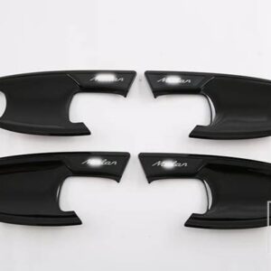 MG 4 MG4 EV ムーラン 2022 2023 2024 カーアクセサリー ABS ドアハンドルボウルカバーカップキャビティトリムインサートキャッチモールドガー - piano black