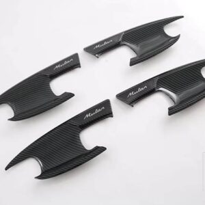 MG 4 MG4 EV ムーラン 2022 2023 2024 カーアクセサリー ABS ドアハンドルボウルカバーカップキャビティトリムインサートキャッチモールドガー - carbon fiber style