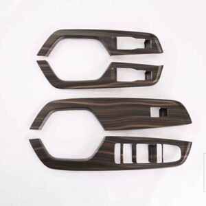ハン EV DM 2022 2023 カーアクセサリーカーボンスタイルドア窓アームレストカバースイッチパネルトリムモールドガーニッシュ