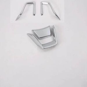 スバル CROSSTREK インプレッサ 2023 2024 カーアクセサリー ABS ステアリングホイールパネルカバーベゼルトリムインサートバッジモールドガー - Silver