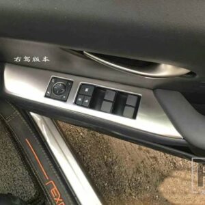 レクサス UX200 250H 260H 2019-21 ドア窓アームレストカバースイッチパネルトリムモールディングガーニッシュ専用フィット右ハンドル用 - Silver