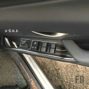 レクサス UX200 250H 260H 2019-21 ドア窓アームレストカバースイッチパネルトリムモールディングガーニッシュ専用フィット右ハンドル用 - Brushed Black