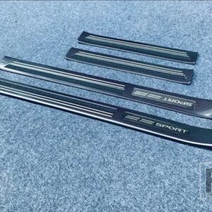 レクサス GX550 2024 2025 カーアクセサリーステンレスインナー OOUSIDE ドアシルパネルスカッフプレートキックステップトリムカバー - Carbon Fiber Style
