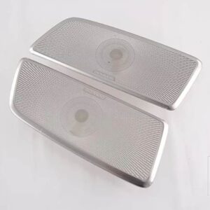 ハン EV DM 2022 2023 カーアクセサリーステンレスリアトランクツイーターホーンカバースパンコールで飾 - Silver
