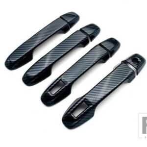スバル CROSSTREK インプレッサ 2023 2024 ABS クロームドアハンドルカバースマートキー穴キャッチキャップトリムモールド - carbon fiber style