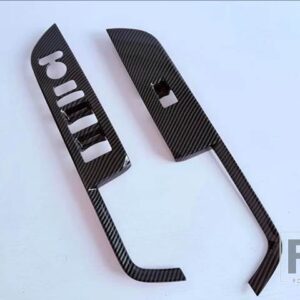 ホンダ フリード 2024 2025 カーアクセサリー ABS ドア手すりカバースイッチパネル装飾モールド装飾 - Carbon Fiber Style