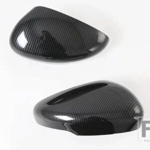 フォード エスケープクーガ 2020 2021 カーアクセサリー ABS クロームドアサイドミラーカバートリムリアビューキャップオーバーレイモールドガ - carbon fiber style