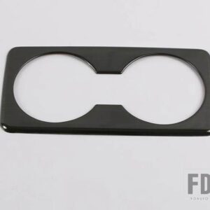 マツダ 3 アクセラセダン BP 2019 2020 ステンレスリアドリンクカップホルダークロームトリムカバーベゼルサラウンドフレームスタイリング - Black