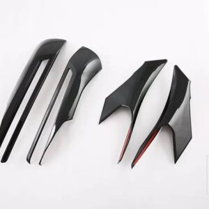 ハン EV DM 2022 2023 カーアクセサリー ABS サイドミラーリアビューウイングクロームカバートリムモールドベゼル - piano black