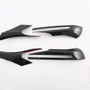 ハン EV DM 2022 2023 カーアクセサリー ABS サイドミラーリアビューウイングクロームカバートリムモールドベゼル - carbon fiber style
