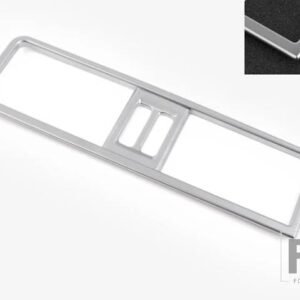 ポルシェ カイエン PO536 2018 2019 カーアクセサリー ABS アームレストボックスリアエアベントフレームトリムカバー - Silver