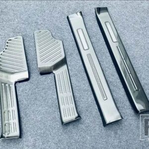 レクサス GX550 2024 2025 カーアクセサリーステンレスインナー内側ドアドアシルパネルスカッフプレートキックステップトリムカバー - Black