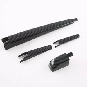 トヨタ C-HR CHR AX10 2019 2020 カーアクセサリー ABS クロームリアウィンドウワイパーアームブレードカバートリムオーバーレイノズルモールド - carbon fiber style