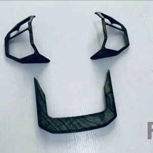 トヨタ プラド LC250 2024 2025 カーアクセサリー ABS ステアリングホイールパネルカバーベゼルトリムインサートバッジモールドガーニッシュ - Deep Wood Grain
