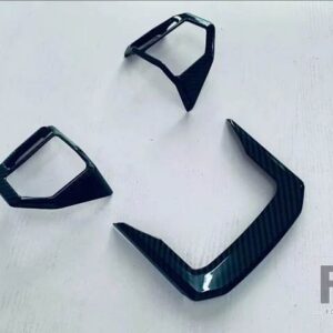 トヨタ プラド LC250 2024 2025 カーアクセサリー ABS ステアリングホイールパネルカバーベゼルトリムインサートバッジモールドガーニッシュ - Carbon Fiber Style