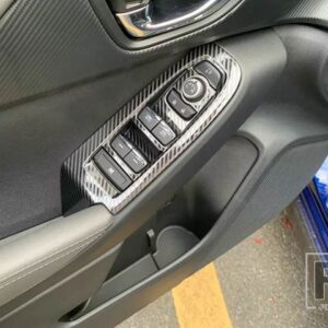 スバル CROSSTREK インプレッサ 2023 2024 カーアクセサリーステンレスドア窓アームレストカバースイッチパネルトリムガーニッシュ - Carbon Fiber Style