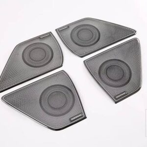 ハン EV DM 2022 2023 カーアクセサリーステンレス 4 ドアホーンカバーはスパンコールで飾られて - Black Titanium