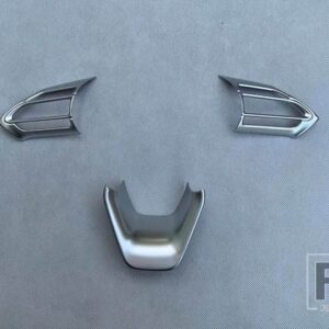 トヨタ アクア XP210 2021 2022 カーアクセサリー ABS クロームステアリングホイールパネルカバーベゼルトリムインサートバッジモールドガーニ - Matte