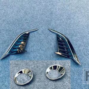 トヨタ カローラクロス XG10 2020 2021 ABS クロームフロントフォグライトランプカバートリムモールディングベゼルガーニッシュステッカー - 4 PCS