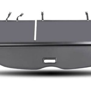 日産 ムラーノ Z52 P42M 2015-2019 アルミ + キャンバスリアカーゴカバープライバシートランクスクリーンセキュリティシールドシェードアクセサ - Black