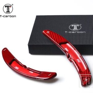 ポルシェ 718 911 カーボンステアリングホイールシフトパドル延長 918 2013 2014 2015 カーアクセサリー - Red
