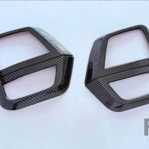 シボレー コロラド 2024 2025 カーアクセサリー ABS クロームフロントフォグライトランプカバートリムモールドベゼルガーニッシュ - carbon fiber style