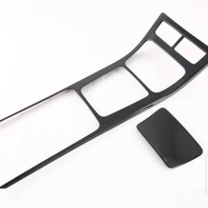 ハン EV DM 2022 2023 カーアクセサリーカーボンスタイルギアシフトパネルセンターコンソールカバートリムフレーム - Carbon Fiber Style