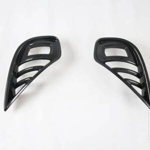 トヨタ ハイランダー XU70 2021 2022 カーアクセサリー ABS クロームフロントフォグライトランプカバートリムモールドベゼルガーニッシュスタイ - carbon fiber style
