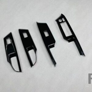 トヨタ アクア XP210 2021 2022 カーアクセサリー ABS クロームドア窓アームレストカバースイッチパネルトリムモールディングガーニッシュ - Piano Black