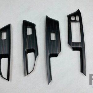 トヨタ アクア XP210 2021 2022 カーアクセサリー ABS クロームドア窓アームレストカバースイッチパネルトリムモールディングガーニッシュ - Peach Wood Grain