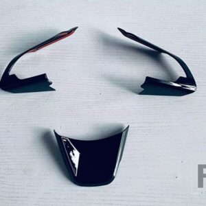 スズキ スイフト ZC ZD 2024 2025 カーアクセサリー ABS クロームステアリングホイールパネルカバーベゼルトリムインサートバッジモールドガー - Piano Black