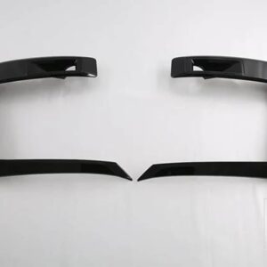 三菱 トリトン L200 2023 2024 カーアクセサリー ABS ピアノブラックヘッドランプランプアイブロウトリムモールド - piano black
