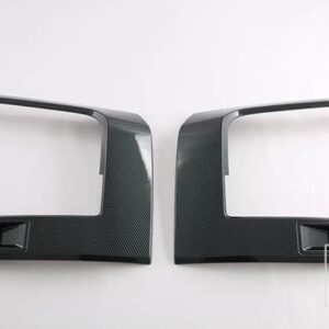 三菱 トリトン L200 2023 2024 カーアクセサリー ABS ピアノブラックヘッドランプランプアイブロウトリムモールド - carbon fiber style