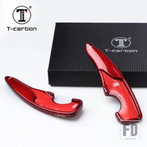 トヨタ GT86 2017 2018 2019 カーアクセサリーカーボンステアリングホイールシフトパドル延長 - Red