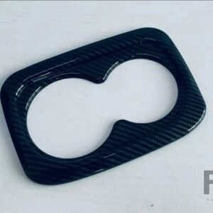ホンダ WR-V WRV DG5 2024 2025 ABS リアドリンクカップホルダークロームトリムカバーベゼルサラウンドフレームスタイリング - Carbon Fiber Style