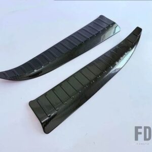 ホンダ フリード 2024 2025 カーアクセサリーステンレスリアトランクスカッフプレートドアシルカバーモールドガーニッシュ - Carbon Fiber Style