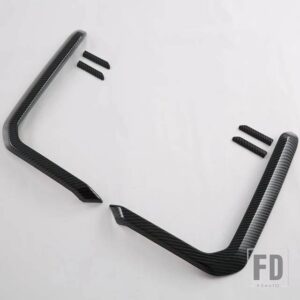 フォード エクスプローラー 2023 2024 カーアクセサリー ABS ピアノブラックフロントフォグライトトリムベゼル - carbon fiber style