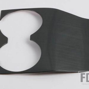 マツダ 3 アクセラセダン BP 2019 2020 ステンレスフロントセンターコンソールカップドリンクホルダーカバートリムベゼル - Black