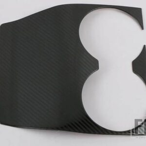 マツダ 3 アクセラセダン BP 2019 2020 ステンレスフロントセンターコンソールカップドリンクホルダーカバートリムベゼル - Carbon Fiber Style