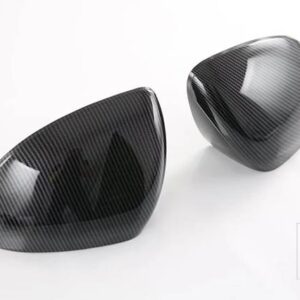 メルセデスベンツ Eクラス E200 220 250 300 350 2023-2025 ABS クロームドアサイドミラーカバートリムリアビューキャップオーバーレイモールド - carbon fiber style